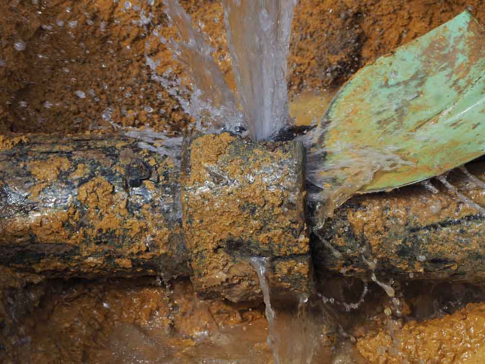 burst pipe